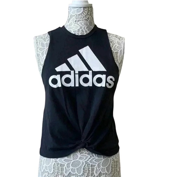 Adidas Sleeveless Tie Knot Tank Top - Picture 1 of 9